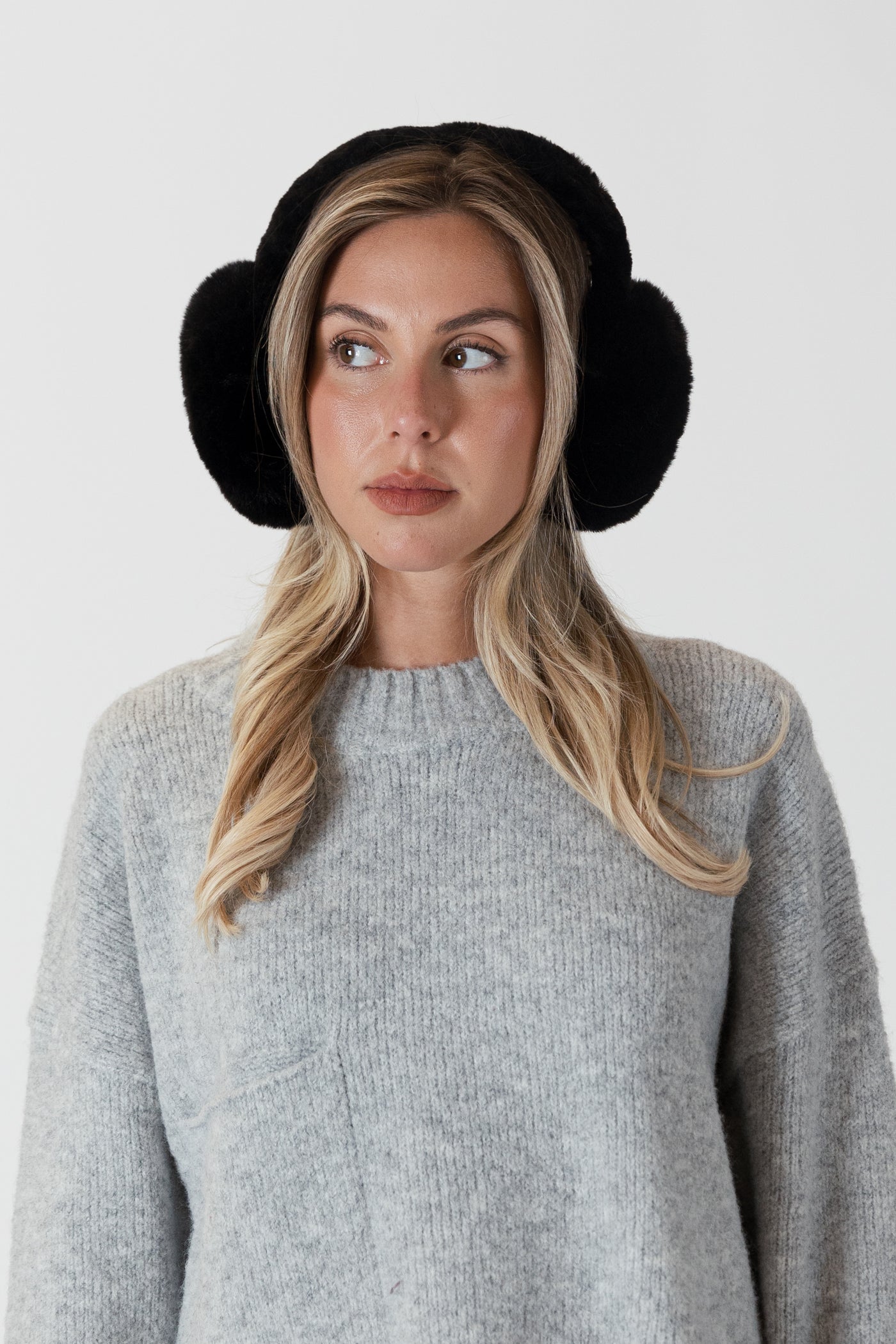 Lyla+Luxe - Fuzzy Ear Muffs - Black