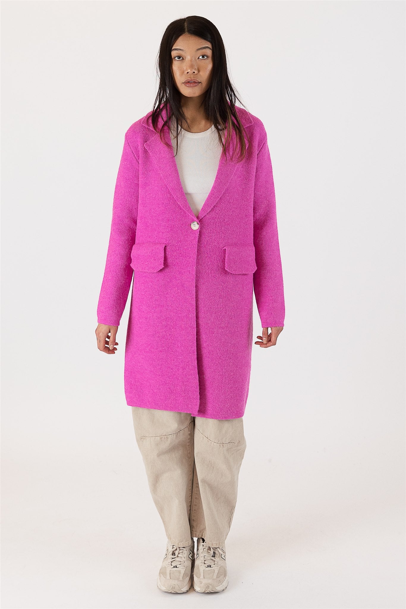 Lyla+Luxe - Sweater Coat - Magenta