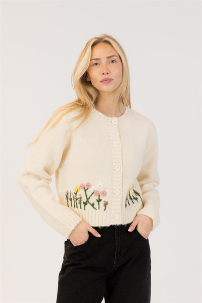 Lyla+Luxe Top - Garden Cardi - Cream