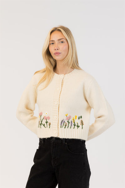 Lyla+Luxe Top - Garden Cardi - Cream