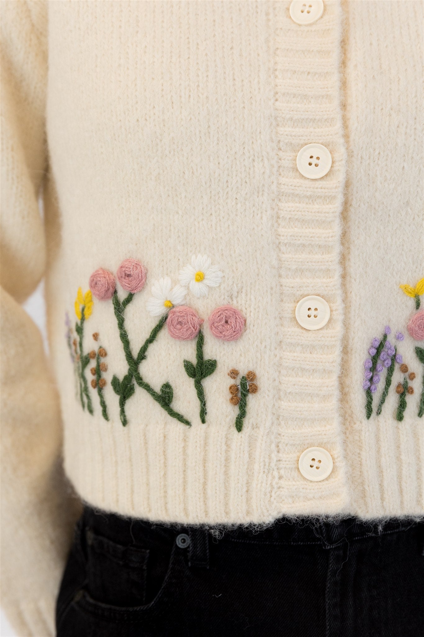 Lyla+Luxe Top - Garden Cardi - Cream