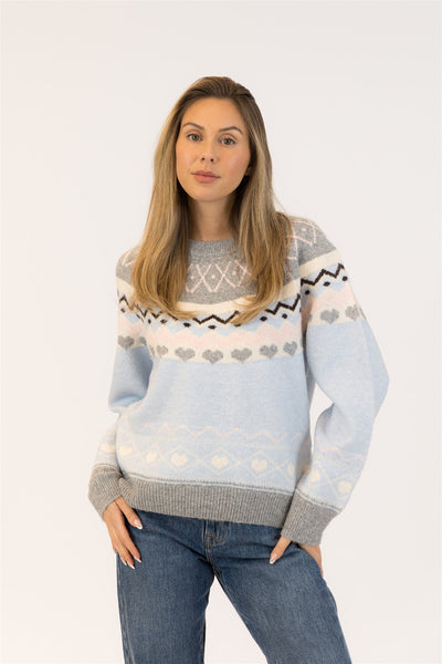Lyla+Luxe Top - Hollyfair Nordic - Blue Grey