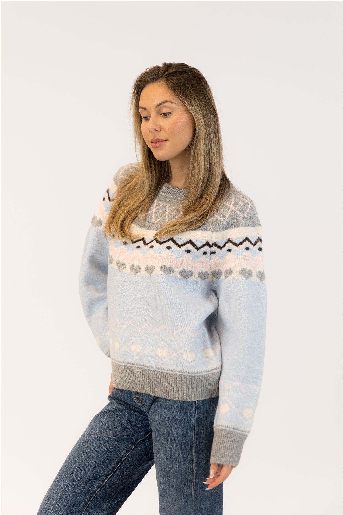 Lyla+Luxe Top - Hollyfair Nordic - Blue Grey