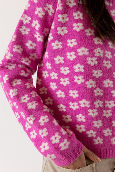 Lyla+Luxe Top - Daisy Sweater - Magenta
