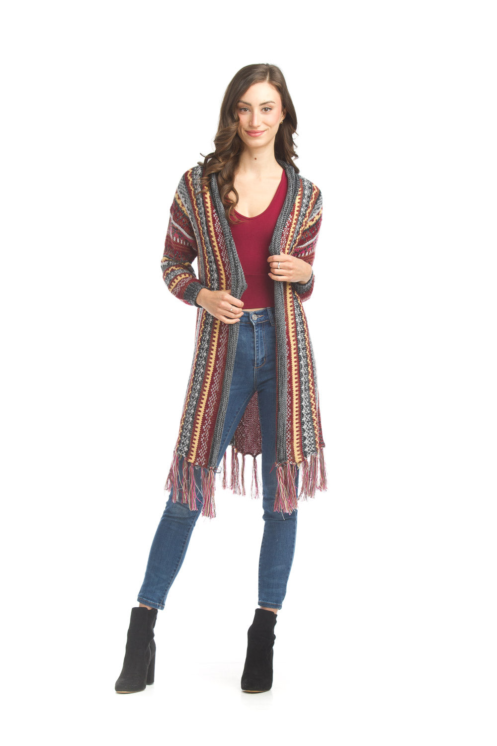 Papillon Top - Global Knit Coatigan - Rust