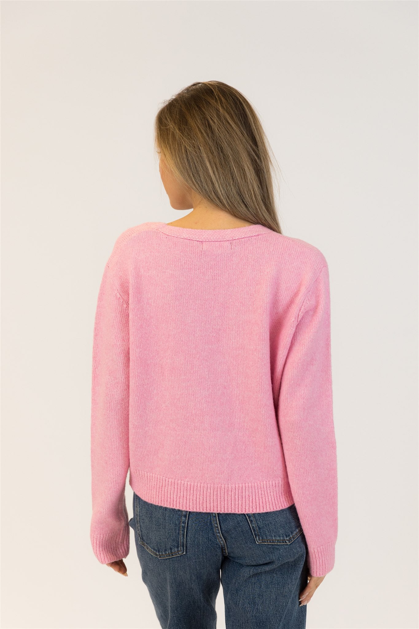 Lyla+Luxe Top - Kailie Pearl Cardi - Pink