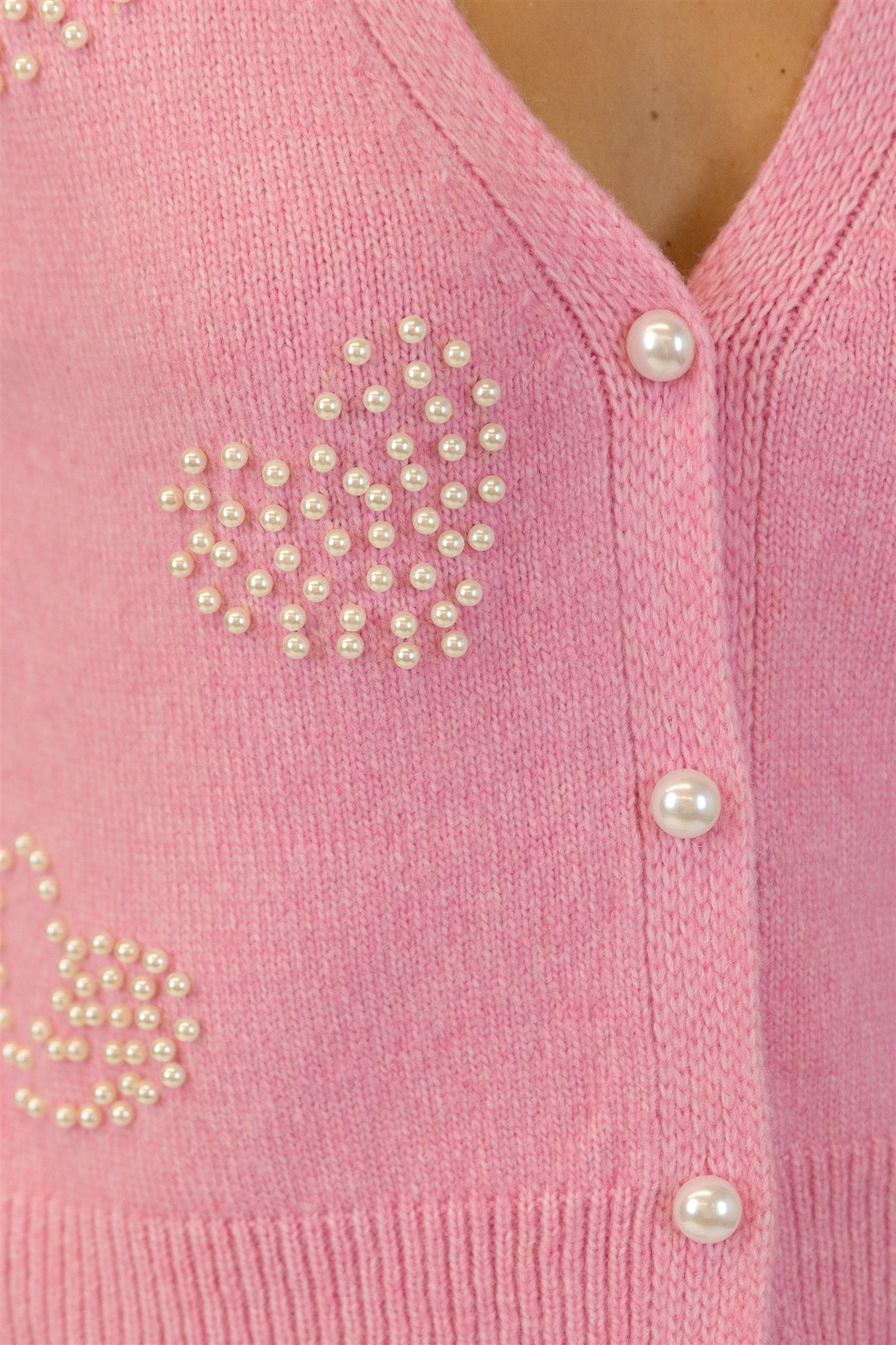 Lyla+Luxe Top - Kailie Pearl Cardi - Pink