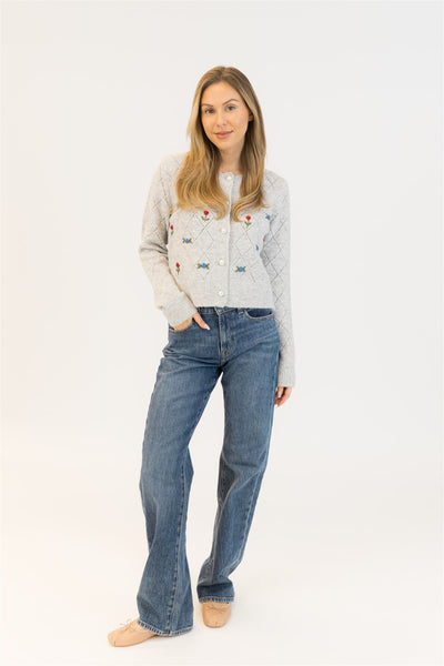Lyla+Luxe Top - Lacey Rose Cardi - Grey
