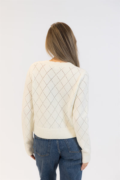Lyla+Luxe Top - Lacey Rose Cardi - White