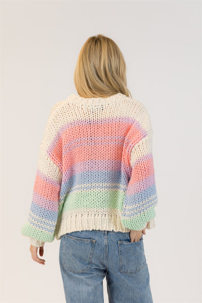 Lyla+Luxe Top - Lindy Stripe - White /Multi