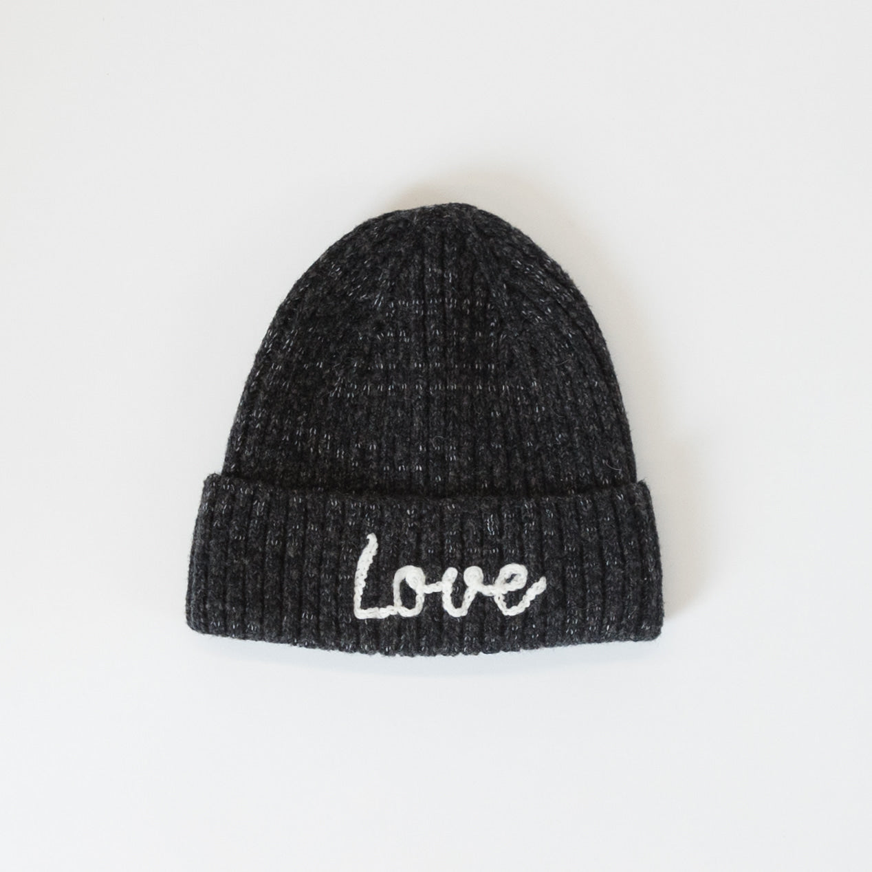 Lyla+Luxe Hat - Beanie  Love - Dark Grey