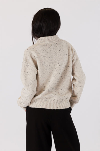Lyla+Luxe Top - Fleck Sweater - Oak