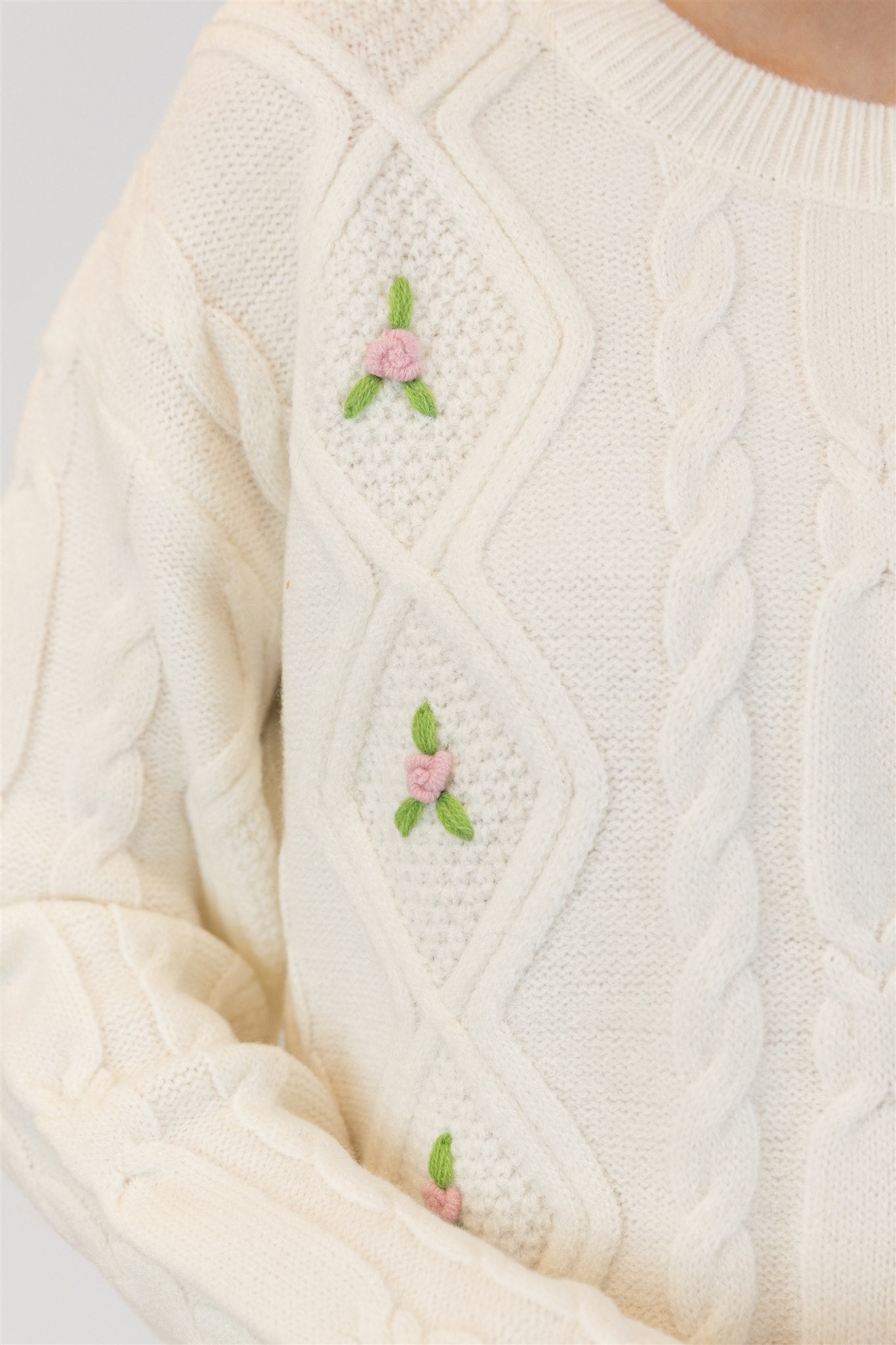 Lyla+Luxe Top - Margot Cable - Off White