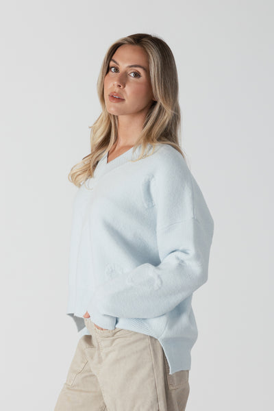 Lyla+Luxe Top - Ocean Heart V - Blue