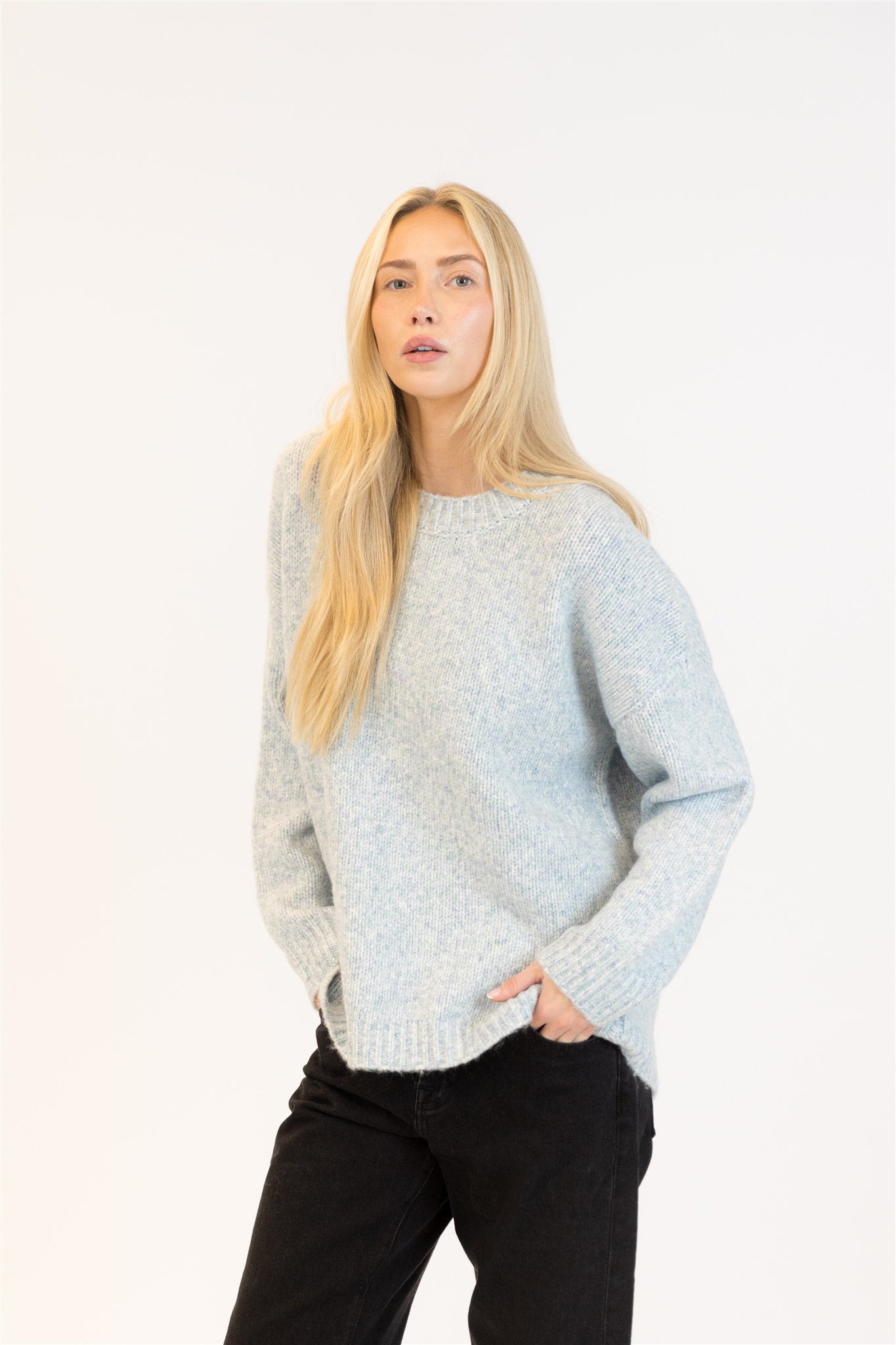 Lyla+Luxe Top - Opal Crew - Blue Green