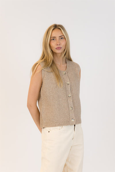 Lyla+Luxe Top - Pam Vest - Driftwood