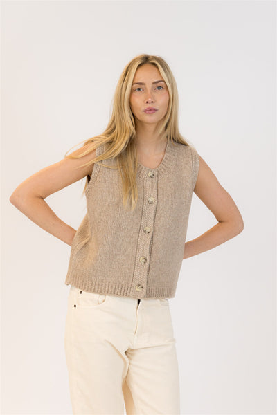 Lyla+Luxe Top - Pam Vest - Driftwood