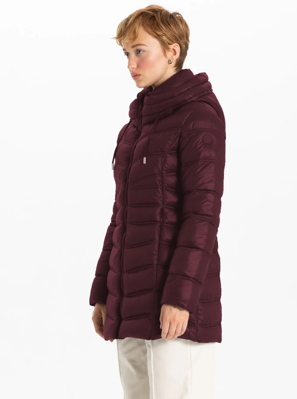 Point Zero Coat - Mid Weight Puffer - Merlot