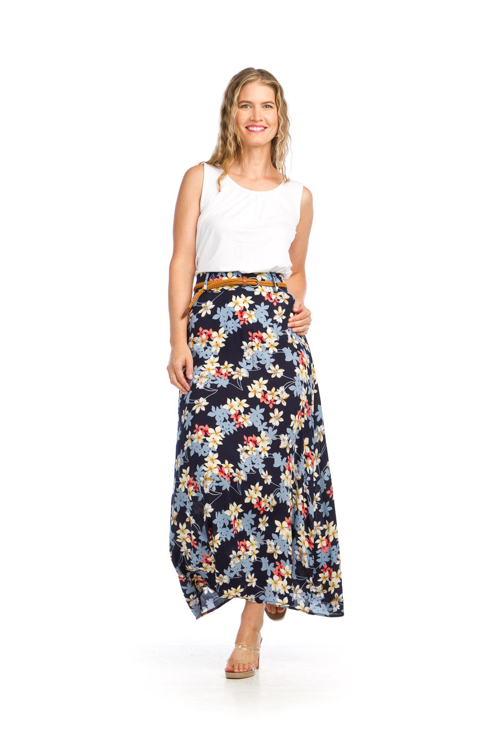 Papillon Skirt - Maxi Floral - Navy