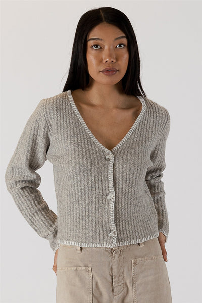 Lyla+Luxe Top - Quinn Cardigan - Grey