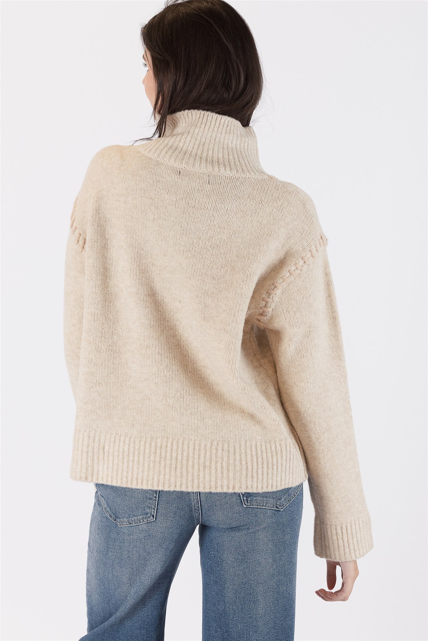 Lyla+Luxe Top - Stitch Sweater - Oats