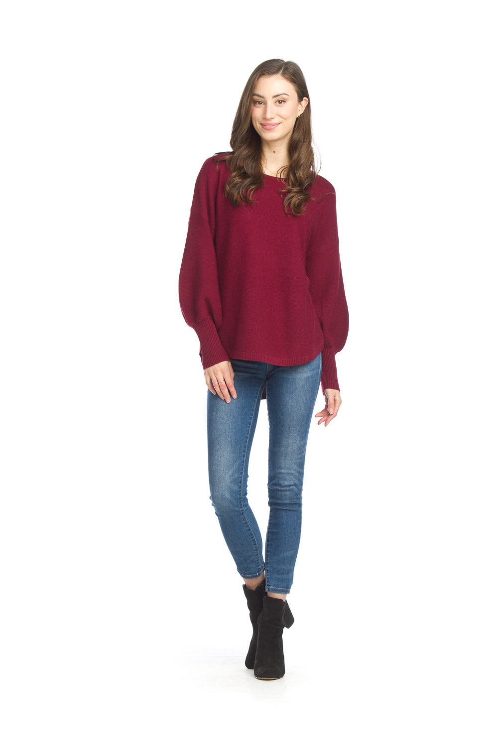 Papillon Top - Soft Sweater - Burgundy