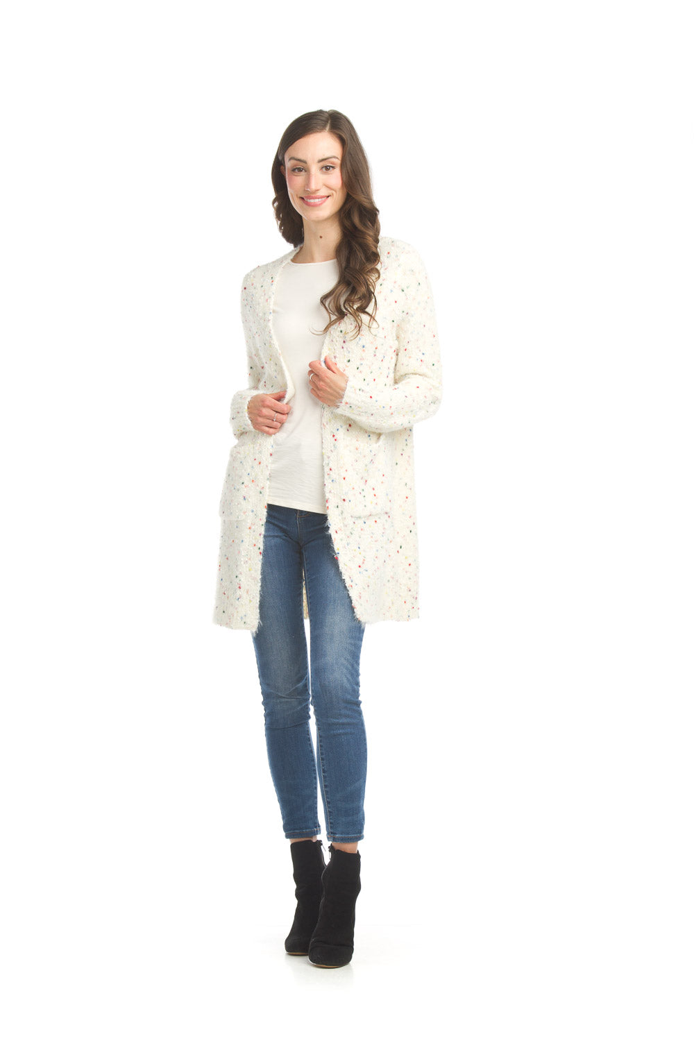 Papillon Top - Confetti Cardigan - Cream