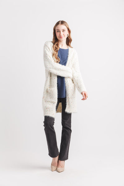 Papillon Top - Confetti Cardigan - Cream
