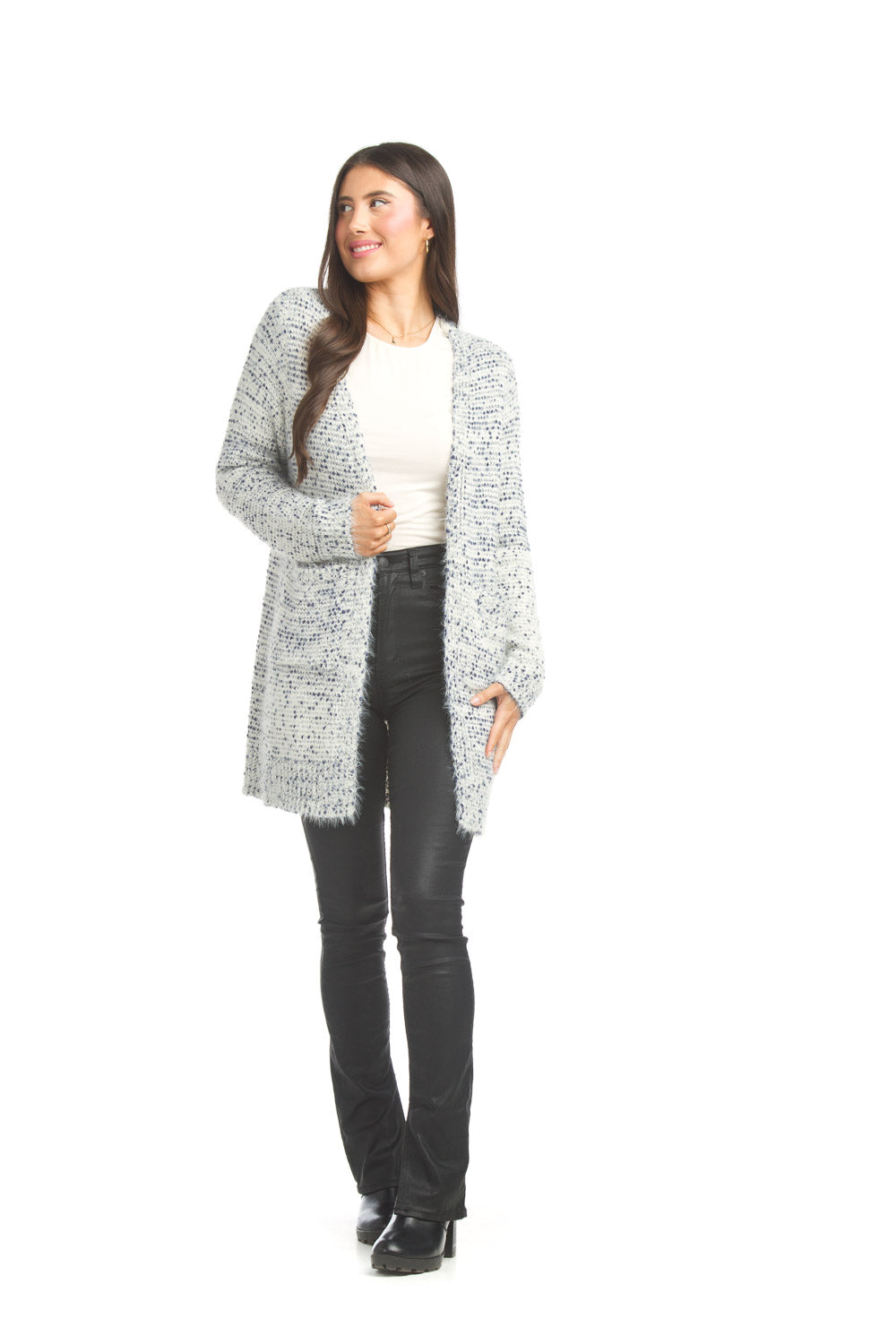 Papillon Top - Popcorn Cardigan - Blue