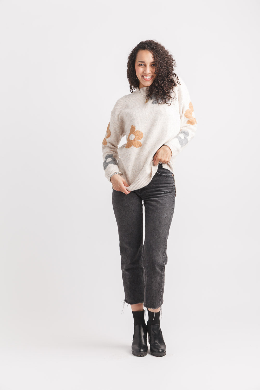 Papillon Top - Daisy Sweater - Oatmeal