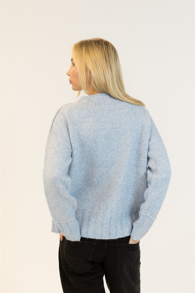 Lyla+Luxe Top - Tanya Crew - Crystal Blue