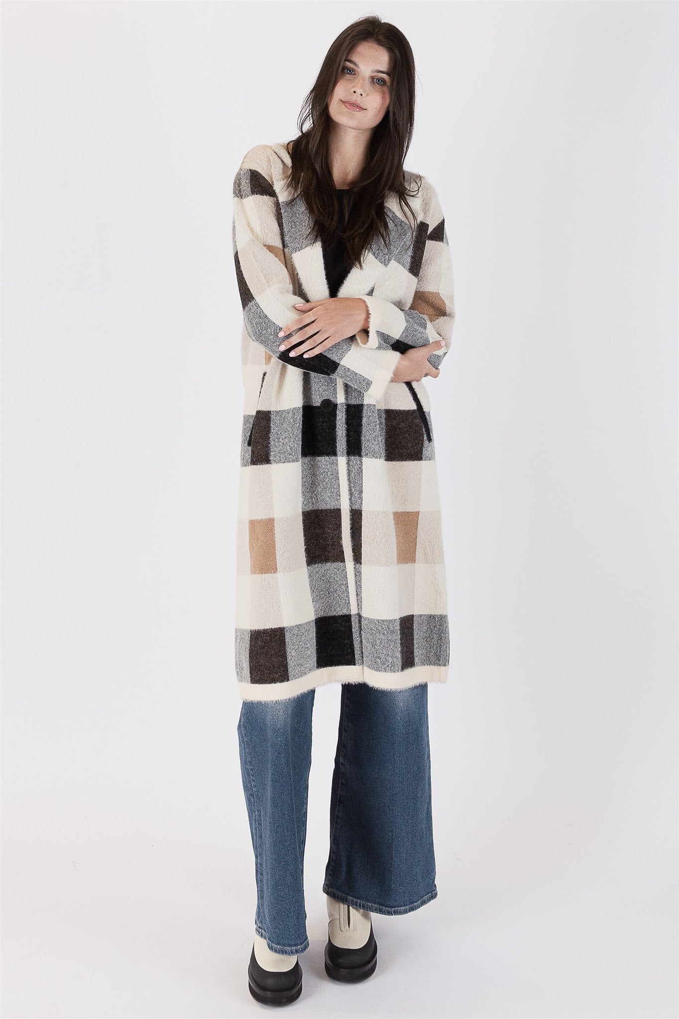 Lyla+Luxe Coat - William Check - Natural