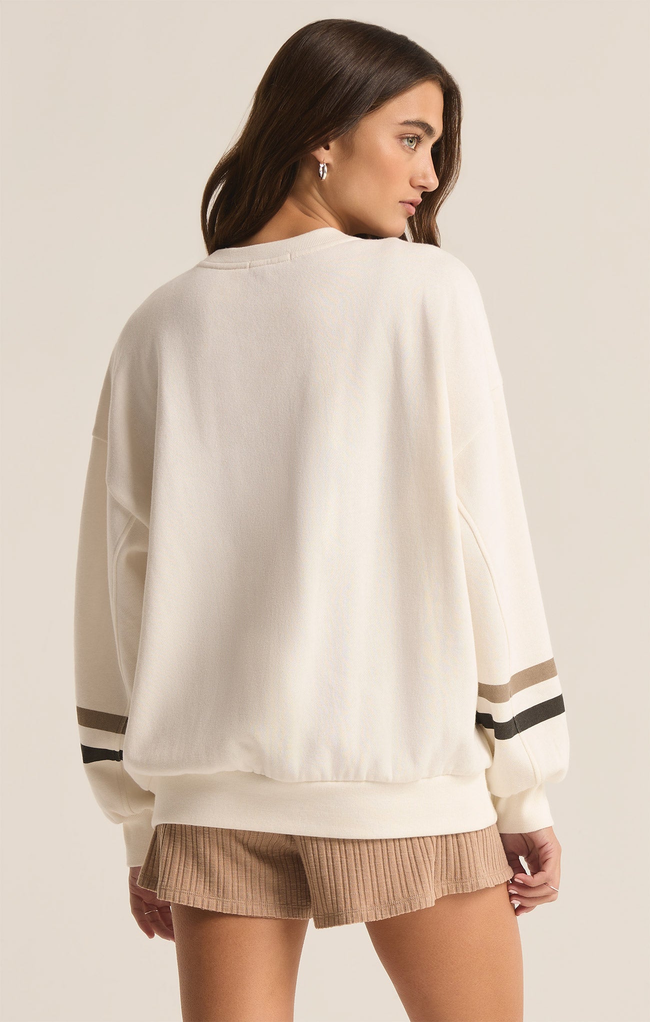 Z Supply Top - Game Day Sweatshirt - Bone