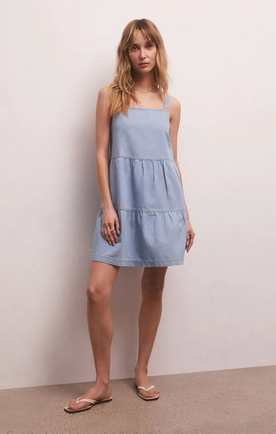 Z Supply Dress - Daniela Chambray - Blue