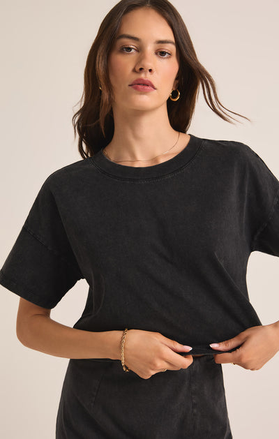 Z Supply Top -Sway Cropped Tee - Black