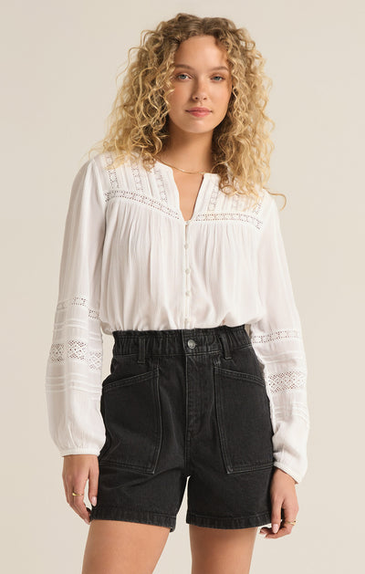 Z Supply Top - Jude Blouse - White