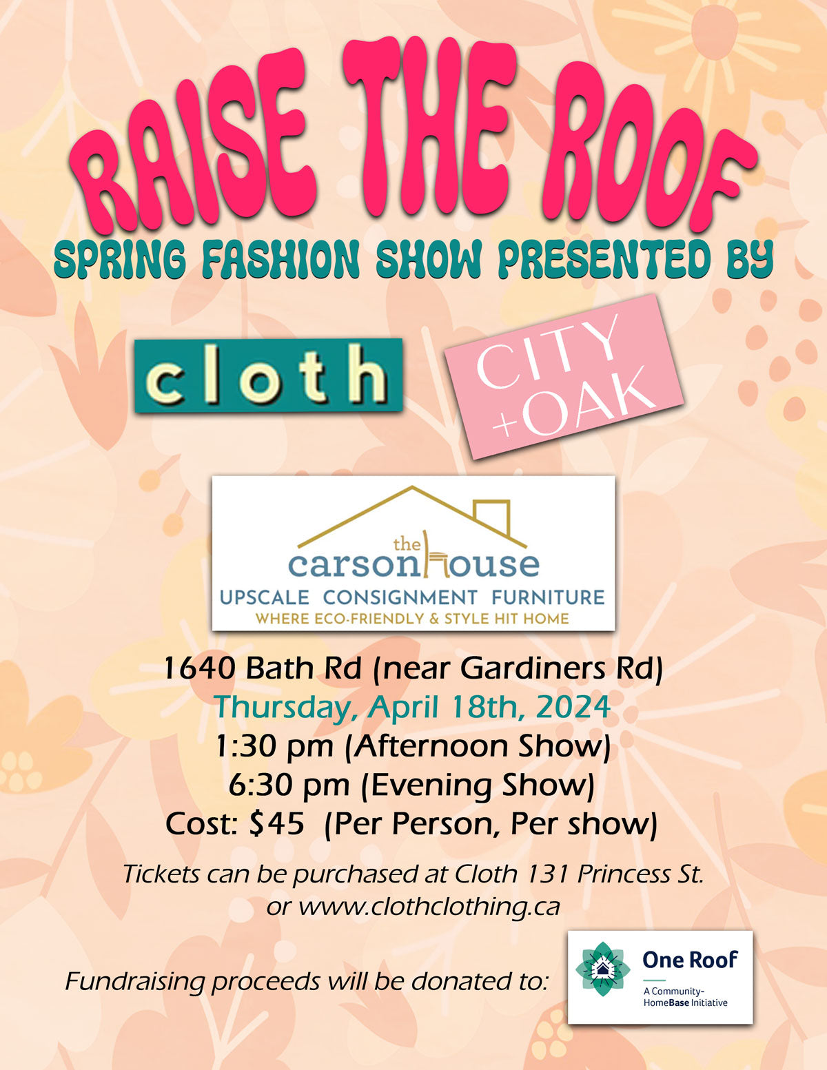 "RAISE THE ROOF" BY CITY+OAK & CLOTH - FASHION SHOW TICKETS