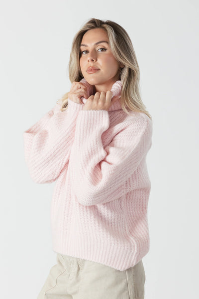 Lyla+Luxe Top - Sahar Turtleneck - Pink