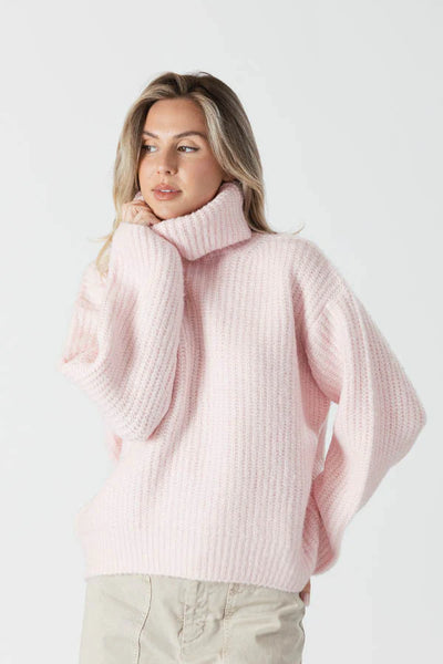 Lyla+Luxe Top - Sahar Turtleneck - Pink