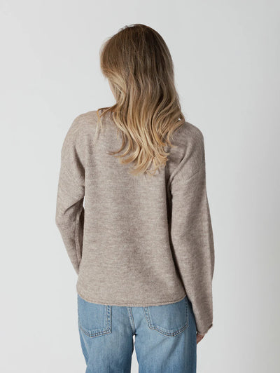 Lyla+Luxe Top - Aiden Daisy Sweater - Oat