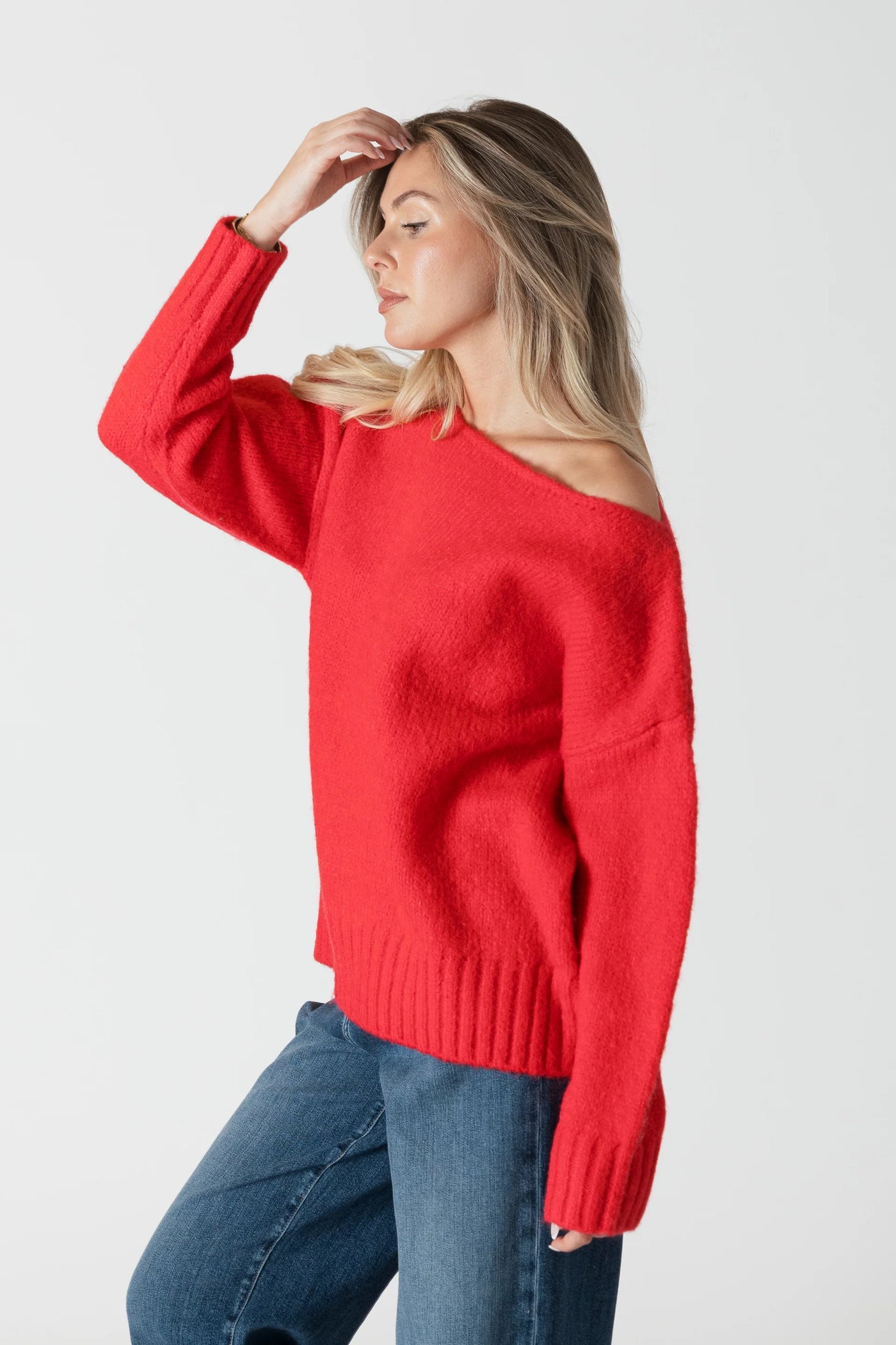 Lyla+Luxe Top - Cinna Boat Neck - Red