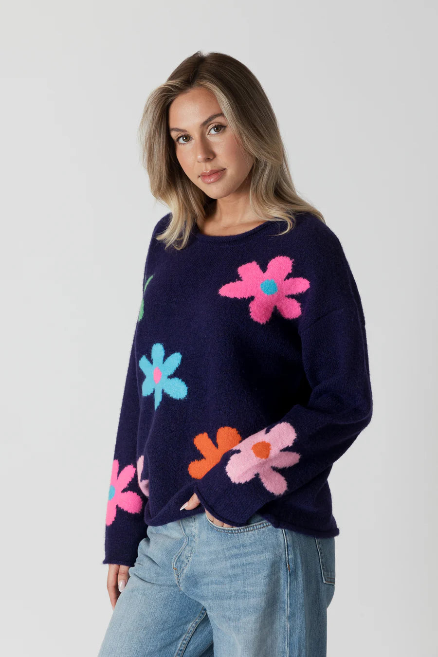 Lyla+Luxe Top -Jody Flower Power - Purple