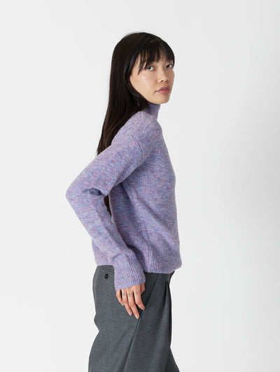 Lyla+Luxe Top - Mabel Lightweight Sweater - Purple /Blue Mix