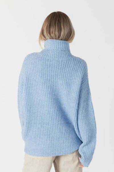 Lyla+Luxe Top - Sahar Turtleneck - Blue Marble