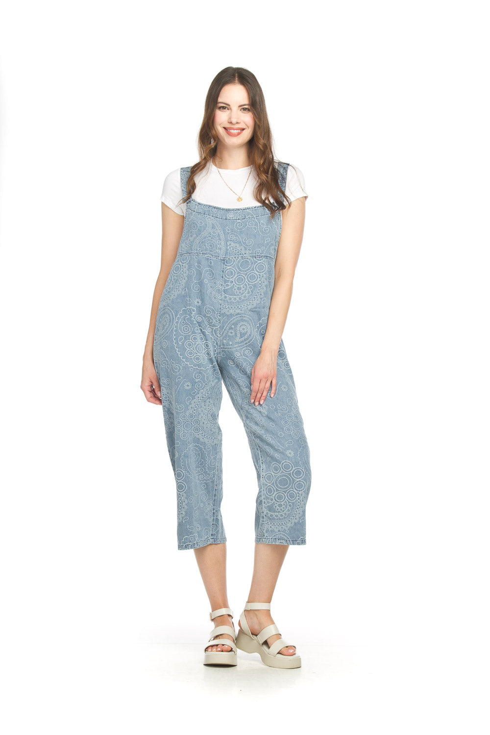 Papillon Overalls - Paisley Jacquard - Denim