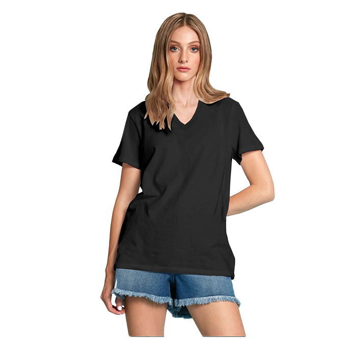 Point Zero Top - V-Neck Tee - Black