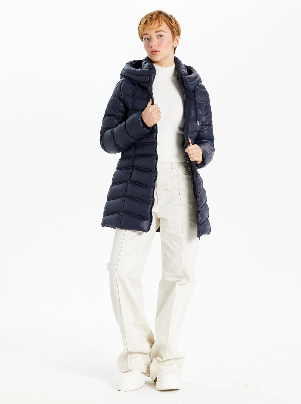 Point Zero Coat - Mid Weight Puffer - Navy