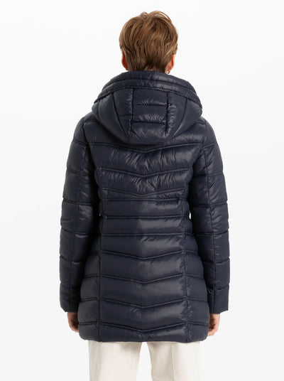 Point Zero Coat - Mid Weight Puffer - Navy