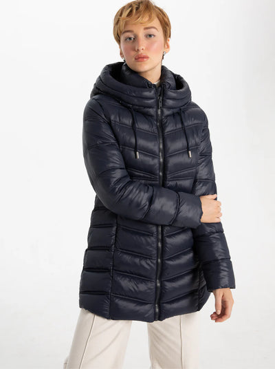 Point Zero Coat - Mid Weight Puffer - Navy