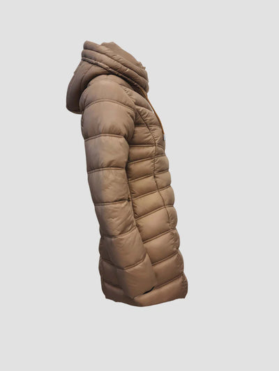 Point Zero Coat - Mid Weight Puffer - Camel